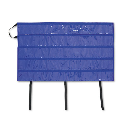 Image of Carson-Dellosa Education Border Storage Pocket Chart, 41" x 24.5", Blue/Clear