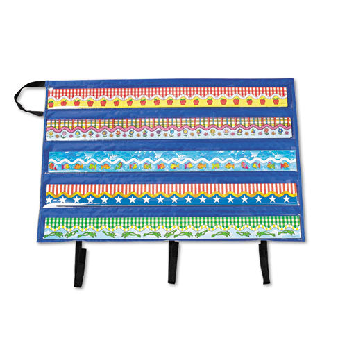 Image of Carson-Dellosa Education Border Storage Pocket Chart, 41" x 24.5", Blue/Clear
