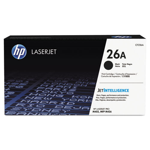 Image of HP HP 26a, (cf226a) Black Original Laserjet Toner Cartridge