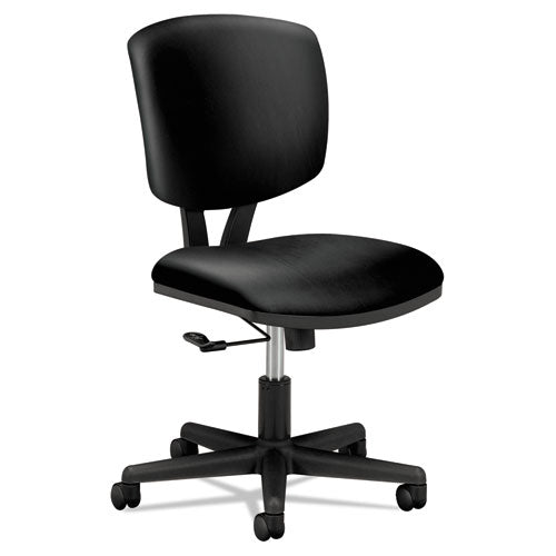 Image of HON® Volt Series Leather Task Chair, Supports Up To 250 Lb, 18" To 22.25" Seat Height, Black