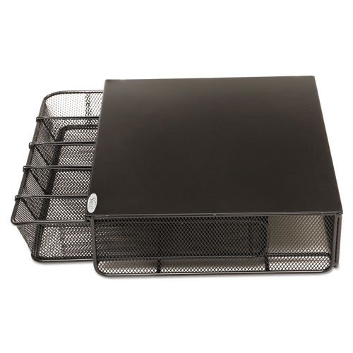 Image of Safco® One Drawer Hospitality Organizer, 5 Compartments, 12.5 x 11.25 x 3.25, Black