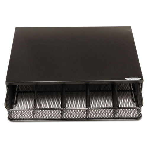 Image of Safco® One Drawer Hospitality Organizer, 5 Compartments, 12.5 x 11.25 x 3.25, Black