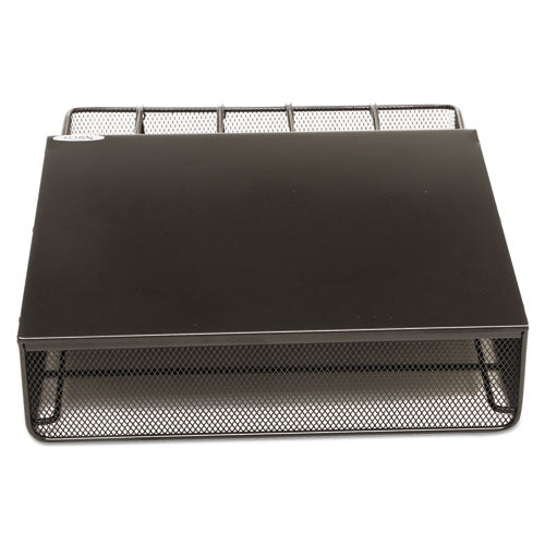 Image of Safco® One Drawer Hospitality Organizer, 5 Compartments, 12.5 x 11.25 x 3.25, Black