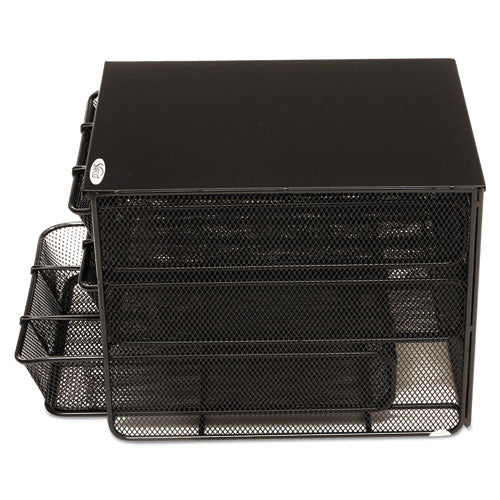 Image of Safco® 3 Drawer Hospitality Organizer, 7 Compartments, 11.5 x 8.25 x 8.25, Black