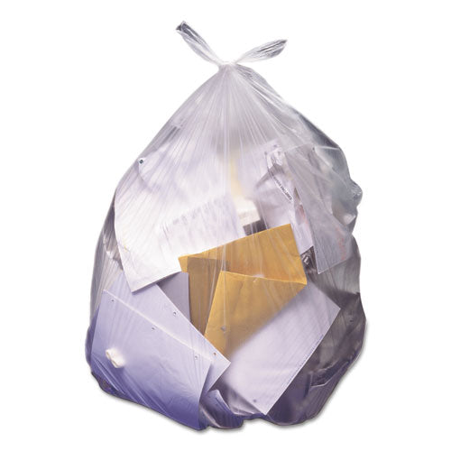 Image of Heritage High-Density Waste Can Liners, 60 gal, 22 mic, 38" x 60", Natural, 25 Bags/Roll, 6 Rolls/Carton