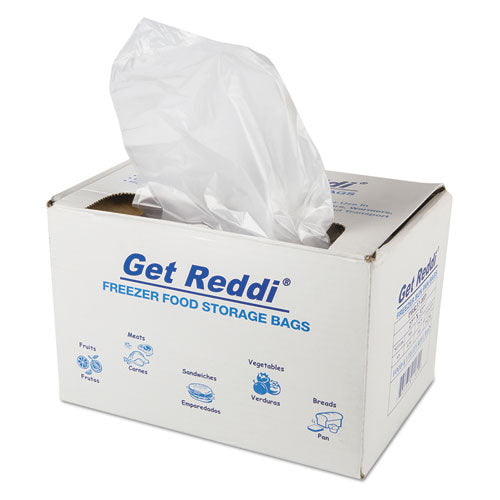Image of Inteplast Group Get Reddi Freezer Food Storage Bags for Full-Size Bun Pans, Includes Twist-Ties, 27" x 37", Natural, 200/Carton