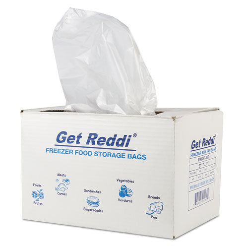 Image of Inteplast Group Get Reddi Freezer Food Storage Bags for Full-Size Bun Pans, Includes Twist-Ties, 27" x 37", Natural, 200/Carton