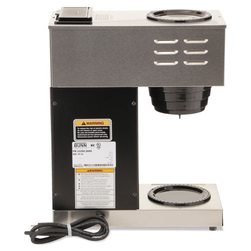 Image of BUNN® VPR Two Burner Pourover Coffee Brewer, 12-Cup, Stainless Steel, Black