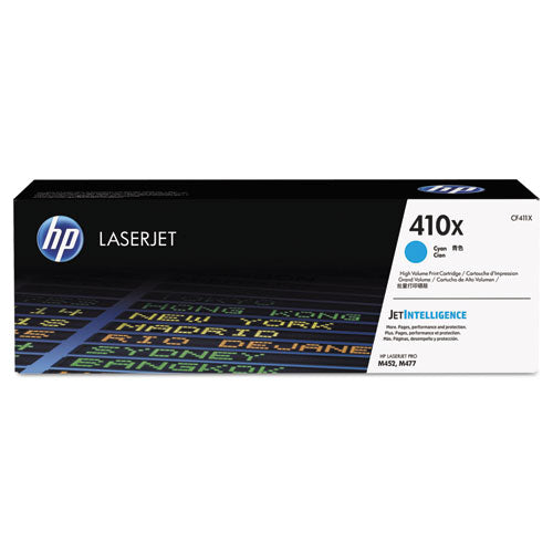 Image of HP HP 410x, (cf411x) High-Yield Cyan Original Laserjet Toner Cartridge