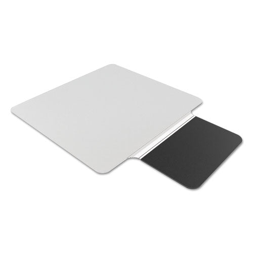 Image of ES Robbins® Sit Or Stand Mat For Carpet Or Hard Floors, 36 X 53 With Lip, Clear/black