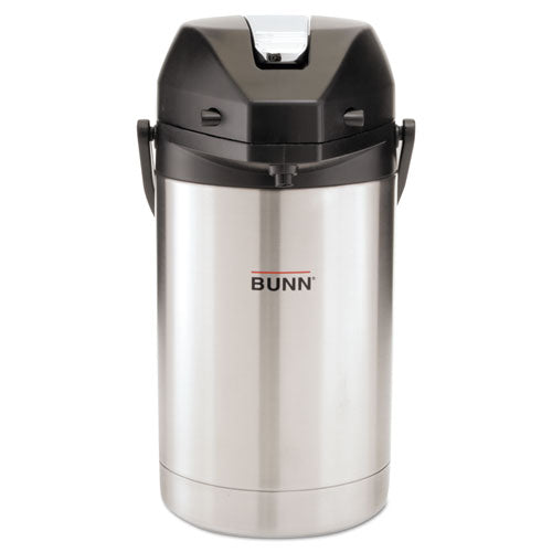 Image of BUNN® 2.5 Liter Lever Action Airpot, Stainless Steel/Black