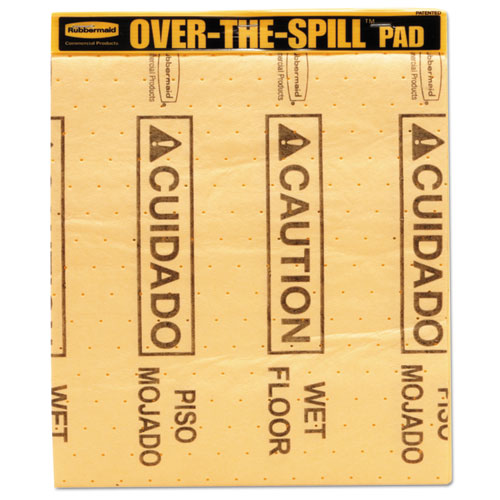 Image of Rubbermaid® Commercial Over-The-Spill Pad Tablet, 12 oz, 16.5 x 14, 22/Pack