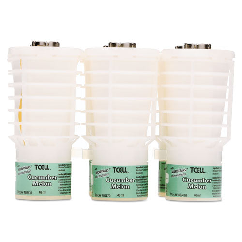 Image of Rubbermaid® Commercial Tcell Microtrans Odor Neutralizer Refill, Cucumber Melon, 1.62 Oz, 6/carton