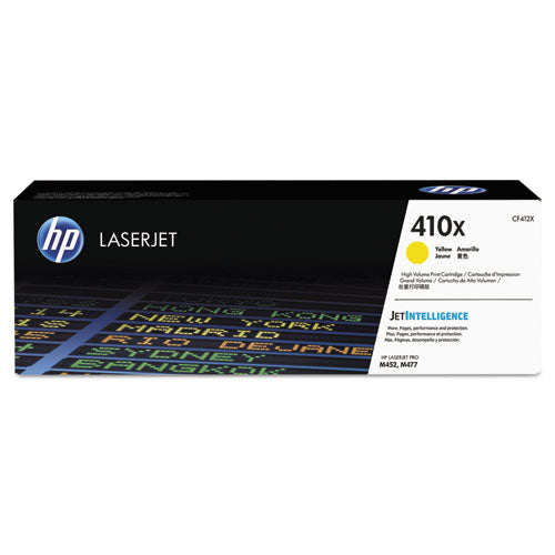 Image of HP HP 410x, (cf412x) High-Yield Yellow Original Laserjet Toner Cartridge