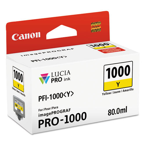 Image of Canon® 0549c002 (pfi-1000) Lucia Pro Ink, Yellow