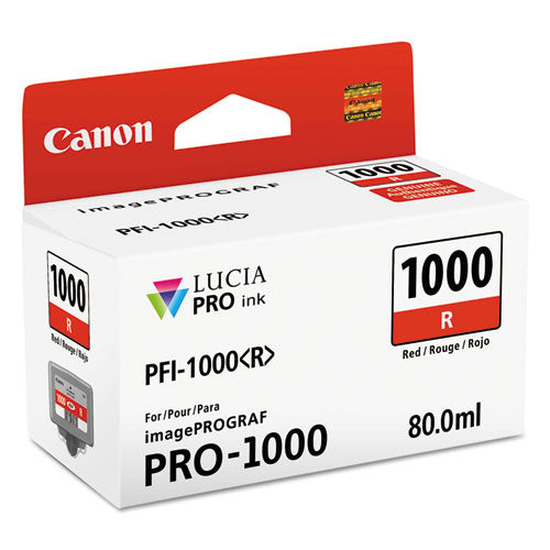 Image of Canon® 0554c002 (pfi-1000) Lucia Pro Ink, Red