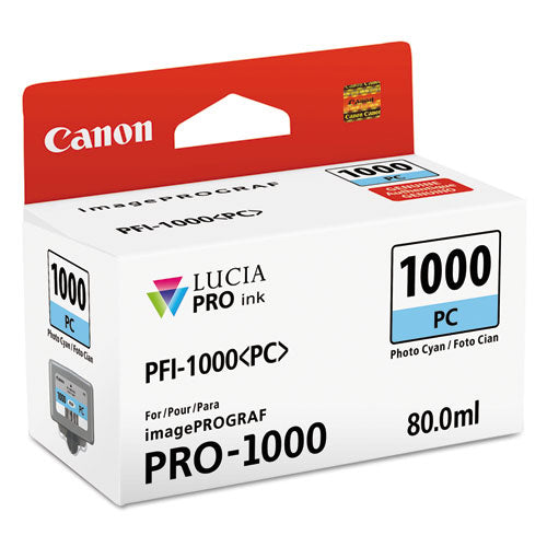 Image of Canon® 0550c002 (pfi-1000) Lucia Pro Ink, Photo Cyan