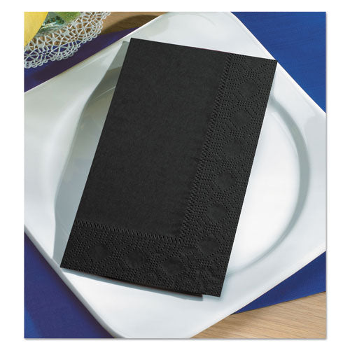 Image of Hoffmaster® Dinner Napkins, 2-Ply, 15 x 17, Black, 1000/Carton