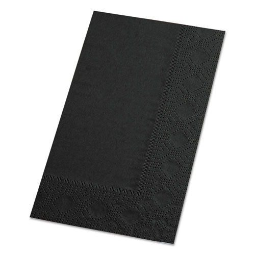 Image of Hoffmaster® Dinner Napkins, 2-Ply, 15 x 17, Black, 1000/Carton
