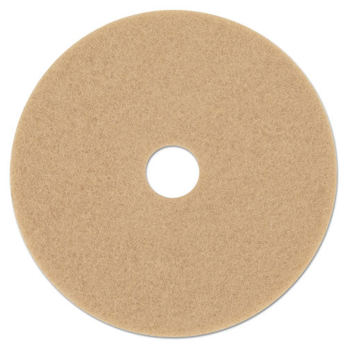 Image of 3M Ultra High-Speed Floor Burnishing Pads 3400, 20" Diameter, Tan, 5/carton