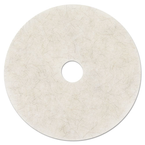 Image of 3M Ultra High-Speed Natural Blend Floor Burnishing Pads 3300, 20" Diameter, White, 5/carton