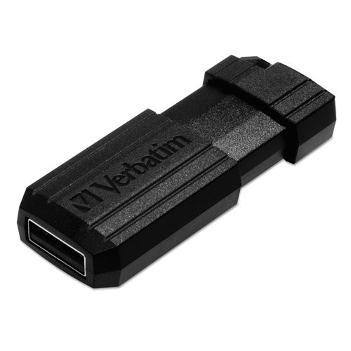 Image of Verbatim® PinStripe USB 2.0 Flash Drive, 16 GB, Black