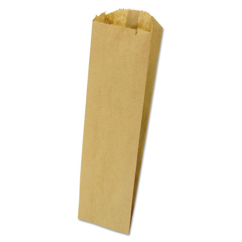 Image of General Grocery Pint-Sized Paper Bags for Liquor Takeout, Pint Size, 3.75" x 2.25" x 11.25", Natural, 500/Bundle