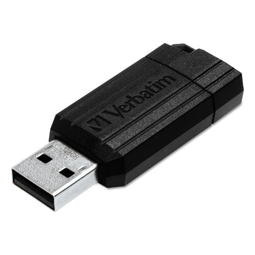 Image of Verbatim® PinStripe USB 2.0 Flash Drive, 16 GB, Black
