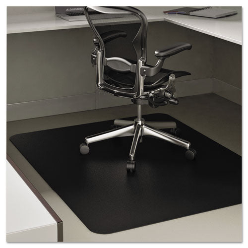 Image of deflecto® EconoMat All Day Use Chair Mat for Hard Floors, Flat Packed, 45 x 53, Black