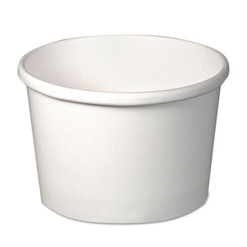Image of SOLO® Flexstyle Double Poly Paper Containers, 8 oz, White, Paper, 25/Pack, 20 Packs/Carton