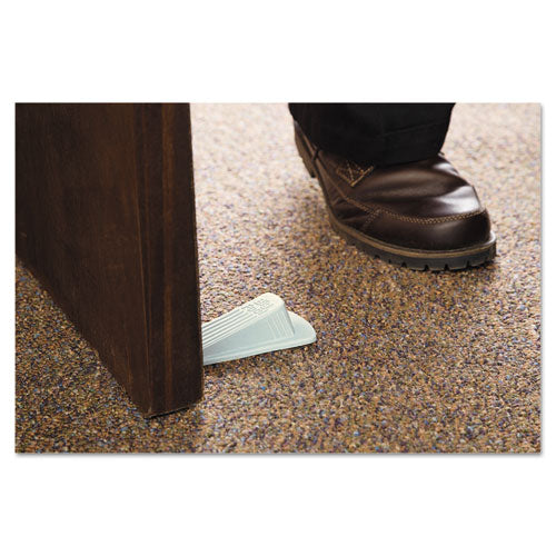 Image of Master Caster® Big Foot Doorstop, No Slip Rubber Wedge, 2.25w X 4.75d X 1.25h, Beige, 2/pack
