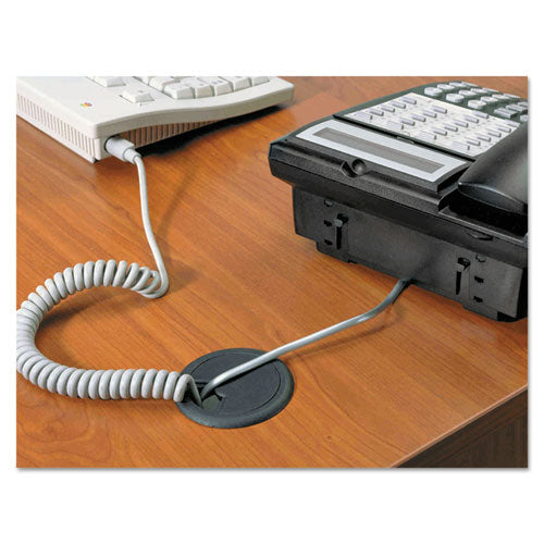 Image of Cord Away® Grommet, Adjustable, 2" Diameter, Black