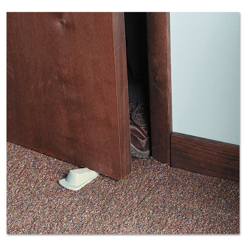 Image of Master Caster® Big Foot Doorstop, No Slip Rubber Wedge, 2.25w X 4.75d X 1.25h, Beige, 2/pack