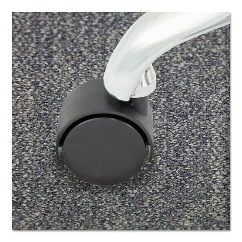 Image of Master Caster® Duet Dual Wheels, Grip Ring Type C Stem, 2" Soft Polyurethane Wheel, Matte Black, 5/Set