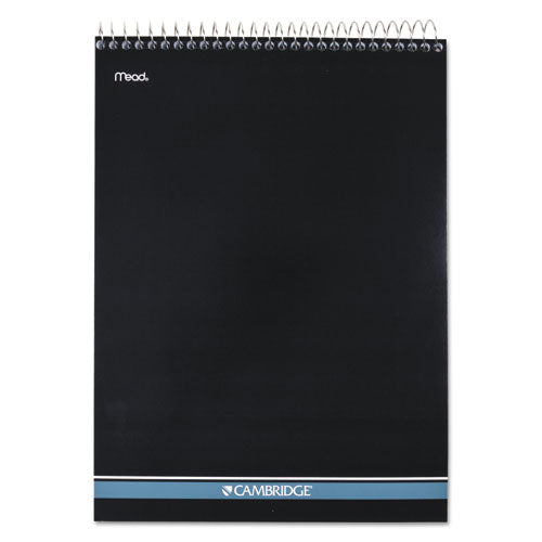 Image of Cambridge® Stiff-Back Wire Bound Notepad, Medium/college Rule, Navy Cover, 70 White 8.5 X 11.5 Sheets