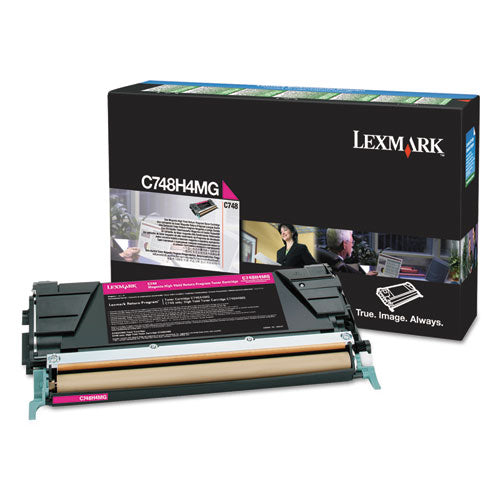 Image of Lexmark C748h1mg Return Program High-Yield Toner, 10,000 Page-Yield, Magenta, Taa Compliant