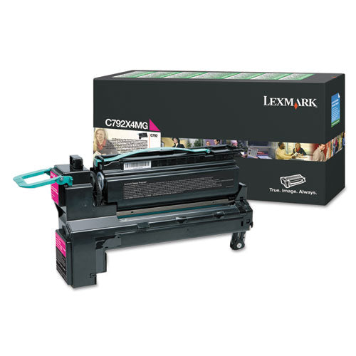 Image of Lexmark C792x4mg Return Program Extra High-Yield Toner, 17,000 Page-Yield, Magenta
