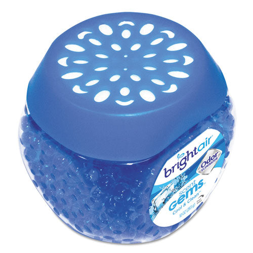 Image of BRIGHT Air® Scent Gems Odor Eliminator, Cool And Clean, Blue, 10 Oz Jar