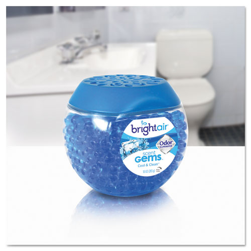 Image of BRIGHT Air® Scent Gems Odor Eliminator, Cool And Clean, Blue, 10 Oz Jar