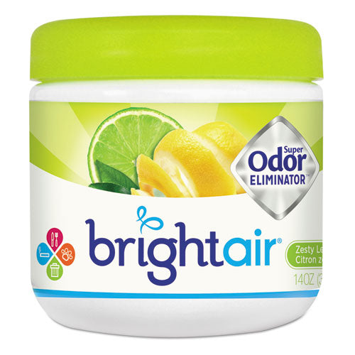 Image of BRIGHT Air® Super Odor Eliminator, Zesty Lemon And Lime, 14 Oz Jar