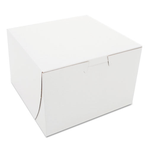 Image of SCT® White One-Piece Non-Window Bakery Boxes, 6 x 6 x 4, White, Paper, 250/Bundle