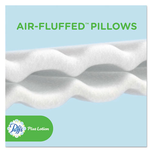 Image of Puffs® Plus Lotion Facial Tissue, 2-Ply, White, 124 Sheets/box, 6 Boxes/pack, 4 Packs/carton