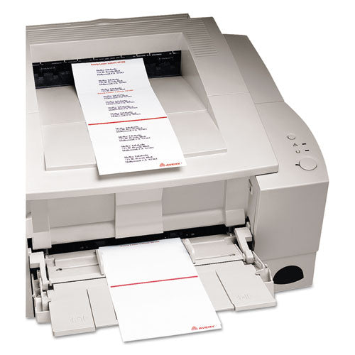 Image of Avery® Mini-Sheets Mailing Labels, Inkjet/laser Printers, 1 X 2.63, White, 8/sheet, 25 Sheets/pack