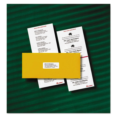 Image of Avery® Mini-Sheets Mailing Labels, Inkjet/laser Printers, 1 X 2.63, White, 8/sheet, 25 Sheets/pack