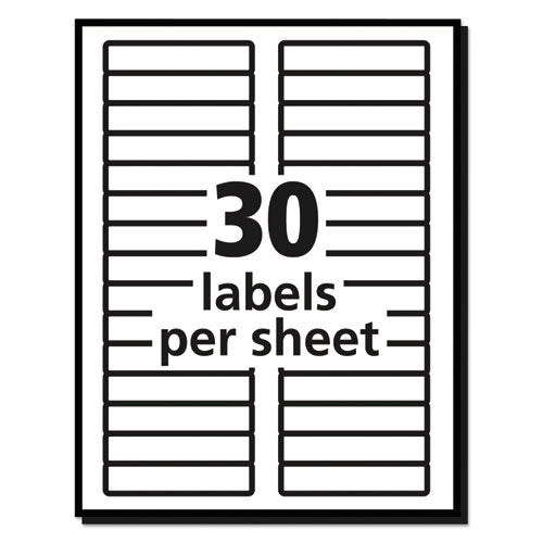 Image of Avery® Permanent Trueblock File Folder Labels With Sure Feed Technology, 0.66 X 3.44, White, 30/sheet, 50 Sheets/box