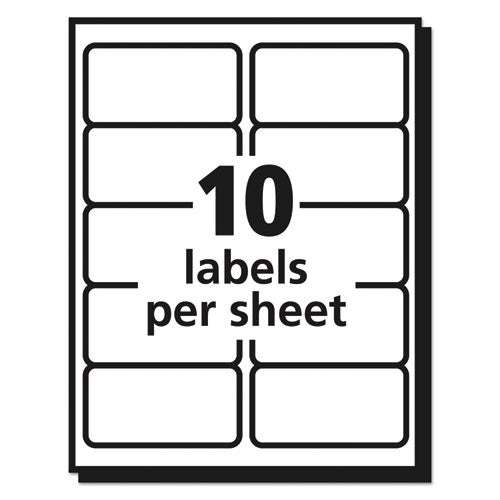 Image of Avery® Matte Clear Easy Peel Mailing Labels W/ Sure Feed Technology, Laser Printers, 2 X 4, Clear, 10/sheet, 50 Sheets/box