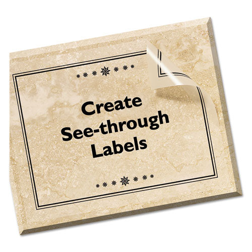 Image of Avery® Matte Clear Shipping Labels, Inkjet Printers, 8.5 X 11, Clear, 25/pack