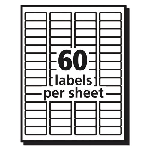 Image of Avery® Matte Clear Easy Peel Mailing Labels W/ Sure Feed Technology, Laser Printers, 0.66 X 1.75, Clear, 60/sheet, 10 Sheets/pack