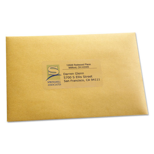 Image of Avery® Matte Clear Easy Peel Mailing Labels W/ Sure Feed Technology, Inkjet Printers, 2 X 4, Clear, 10/sheet, 25 Sheets/pack