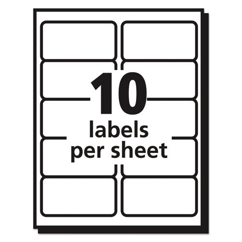 Image of Avery® Matte Clear Easy Peel Mailing Labels W/ Sure Feed Technology, Laser Printers, 2 X 4, Clear, 10/sheet, 10 Sheets/pack